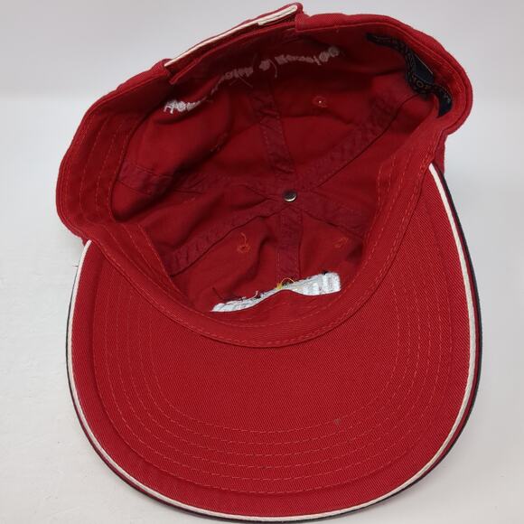 Horizon Strapback Hat Red One Size Embroidered Outdoor Port Authority - Picture 7 of 9